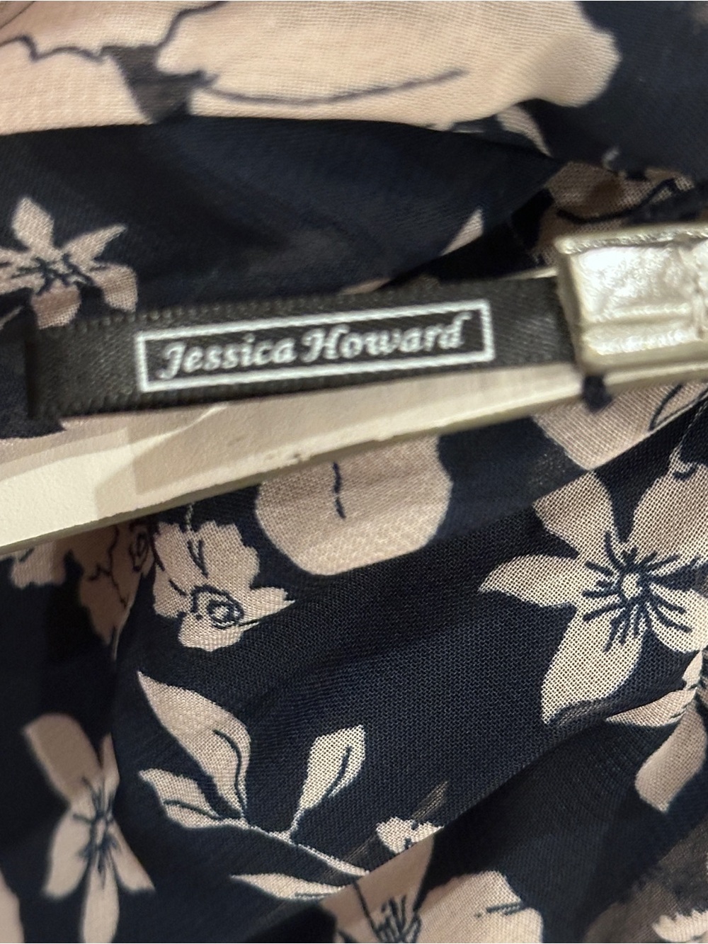 Jessica Howard Midnight NavyFloral Pleated Maxi Skirt with Cream Print - Picture 7 of 10